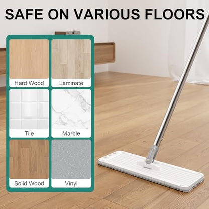 Microfiber Mop Pads, Reusable Mop Pads for Wood Floor, Compatible with JOYMOOP Mop and Bucket Set, Wet Pads Refill - 1 Pack - color: 1 Pcs 13" - 1 Grey