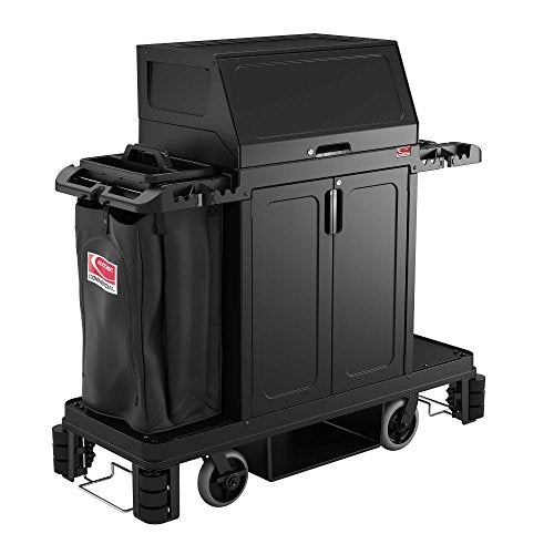 Suncast Commercial Locking Doors for Housekeeping Carts, Duable Accessory for Securing Tools and Supplies, Easy Installation, Black - style: Locking Doors