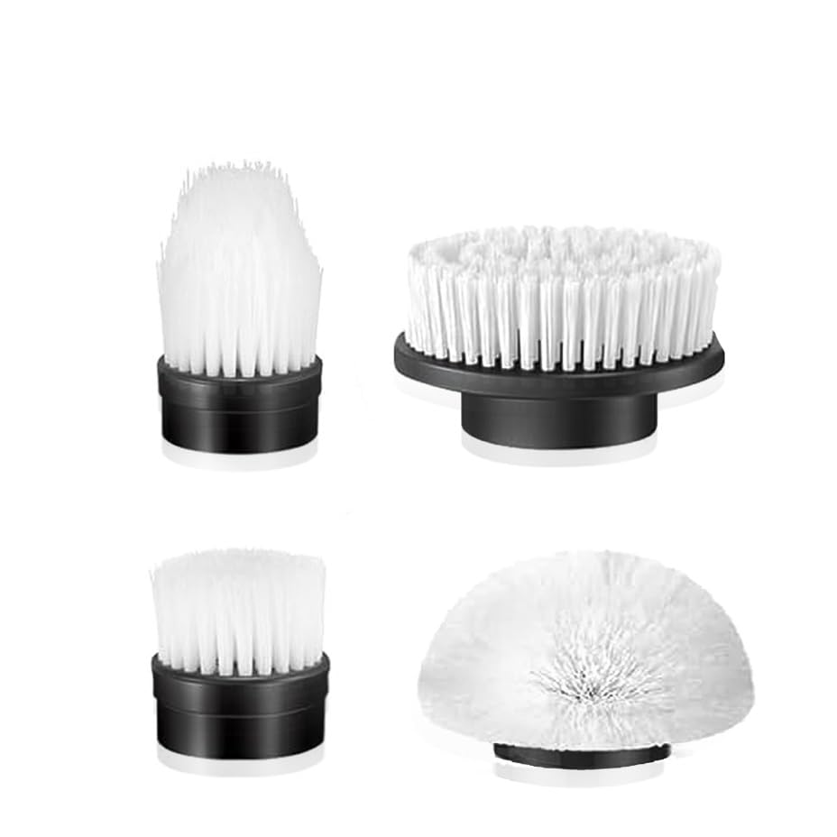 Electric Spin Scrubber Replacement Heads 4 in 1 Cleaning Brush, for Electric Spin Scrubber of ANS-8051A/8050 Power Shower Scrubber,for Household and Heavy Oil Pollution Cleaning Accessory
