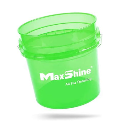 Maxshine 3.5 Gallon Universal Detailing Bucket – Green Car Wash Bucket for Scratch-Free Washing, Garage Storage & Detailing Tools – Holds Soap, Foam Cannon, Microfiber Towels, Brushes & Supplies - color: 3.5g Bucket (Green)