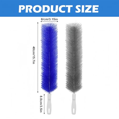 Bendable Microfiber Head, 2026 Fan Cleaner Brush, Washable Reusable Dust Remover for Fans, Air Conditioning, Curtain, Car Vents (Mix 2pcs) - color: Mix 2pcs
