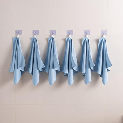 Microfiber Glass Cleaning Cloth 8 Pack, 16 Inch X 12 Inch, Lint Free Quickly Clean Window, Glasses, Windshields, Mirrors, and Stainless Steel, Blue - color: Blue