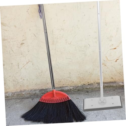 Cabilock Adjustable Section Telescopic Cleaning Mop with Reinforced Aluminum Pole Electrostatic Flat Mop for Efficient Dust Collection Hardwood Floors Includes Window Squeegee for Shower