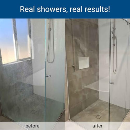 EnduroShield Shower Door Glass Polish – Water Spot Remover & Hard Water Stain Cleaner for Cloudy Shower Doors – Removes Soap Scum, Limescale & More – 7.4 fl oz
