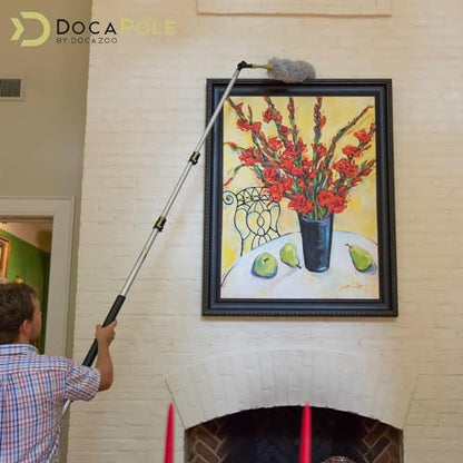 DOCA Telescoping Pole Attachment - Extension Pole for Cleaning, Feather Duster, Window Washing Kit, Paint Roller, Window Squeegee - High Reach Extendable Kit for Indoor & Outdoor - Hinge Tip - size: Head Only - No Pole, style: Hinge Tip