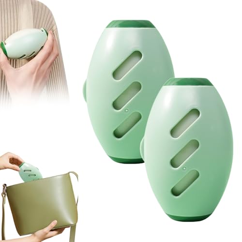 Reusable Silicone Lint Roller, 2026 Portable Lint Remover, Washable Sticky Roller Powerful Adhesion for Pet Hair and Dust Removal, Lint Roller for Home Travel Clothes Bed Sofa (Green，2pcs) - color: Green，2pcs