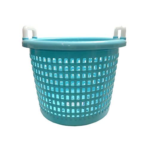 Heavy Duty Fish Basket - Aqua Blue, Washable with Handle - Perfect for Multiple Needs, Durable & Versatile"