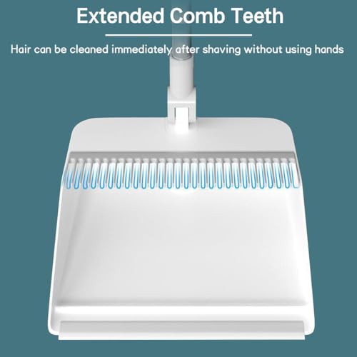 VINGAA Broom and Dustpan Set,Standing Broom and Dustpan Set,Broom and Dust Pan Set with Long Handle,180° Rotating Indoor Broom and Dustpan Set,with Comb Teeth,for Office Lobby,Living Room,Garden