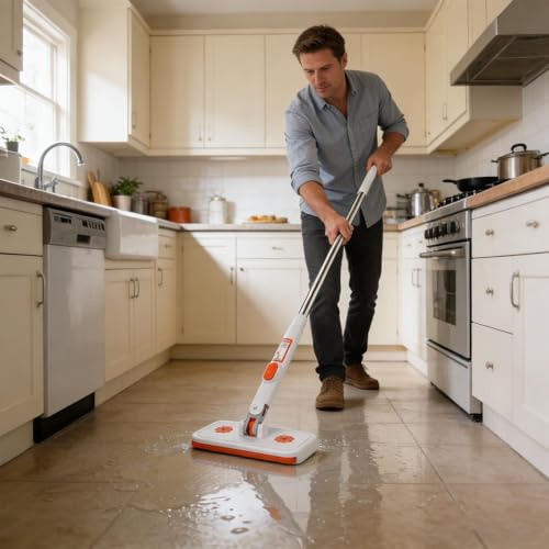 Clip Mop - Stainless Steel 86*16*8cm | Grip Mini Mop | Clip Mopstick Reusable Cloths for Home Living Room Bathroom Office Corner Dry Wet Sweeping Cleaning