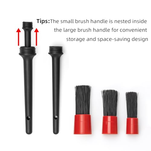 TICARVE 9Pcs Car Interior Detailing Kit - Car Cleaning Brushes, Universal Gel, Microfiber Towel and Storage Bag for Dashboard, Air Vents, Keyboard & Electronics - color: 9PCS-clean set