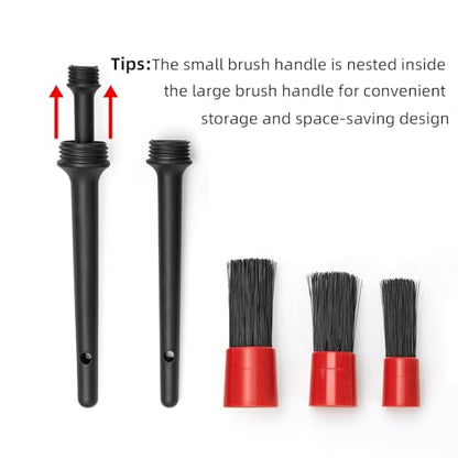 TICARVE 9Pcs Car Interior Detailing Kit - Car Cleaning Brushes, Universal Gel, Microfiber Towel and Storage Bag for Dashboard, Air Vents, Keyboard & Electronics - color: 9PCS-clean set