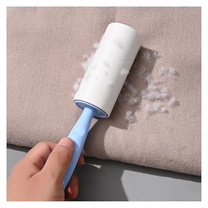Lint Roller with Refills Sticky Remover Hair Pet Dog Clothes Sofa Dust Cleaning Remover Replaceable Roll Brush Cleaning Tool(Blue) - color: Blue