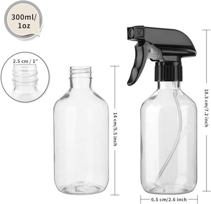 Arkeiliy 2-Pack Leakproof Spray Bottles (300ml/10oz) - Adjustable Nozzle for Fine Mist & Jet Stream | Premium Refillable Plastic Bottles for Hair Styling, Plant Misting, Cleaning Solutions (C+B) - color: C+B