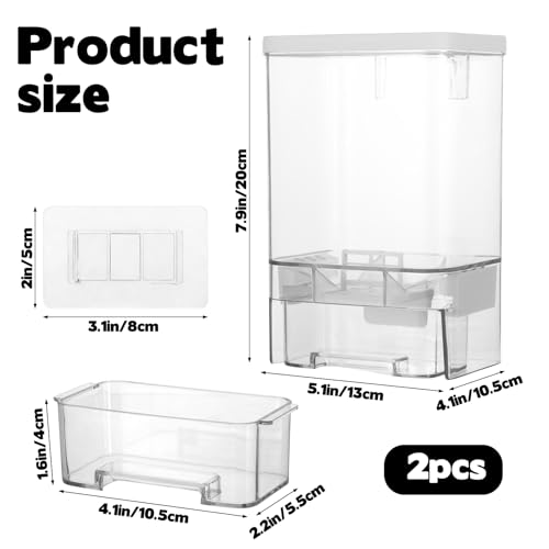 Rainmae 2 Pack Laundry Detergent Dispenser Set Wall-Mounted Containers for Scent Booster Beads and Softener Beads Laundry Powder Dispensers Storage Organizer for Laundry Bathroom Dorm and Hotel