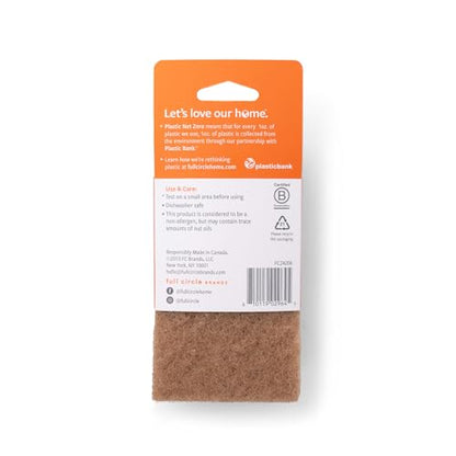 Full Circle Neat Nut, Walnut Scour Pads – Pack of 8 – Powerful, Non-Scratch Dish Scrubber Made with Plant-Based & Recycled Materials, Safe for Nonstick - size: Walnut Scour 8pk