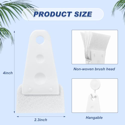 Sliner 2 Pcs Cobweb Duster Bendable Fan Duster Plastic Dust Cleaner Microfiber Head Ceiling Brush Reusable Dirt Remover for Fan Air Conditioning Home Vents Shutters(Exterior Cleaning)