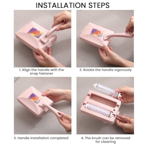 Carpet Debris Brush, Multi-Functional Handheld Double Roller Cleaning Brush, Carpet Table Sweeper Collector Brushes(Color:Random)