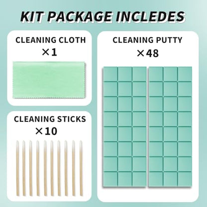 MOLOPPO Cleaning Putty, Phone Cleaning Kit, Remove Ear Wax& Dirt& Gunk from Device's Small Crevices, for AirPod Cleaner Kit for Airpods Charging Case/Headphones/Phone/Electronics(Green) - color: B3-Green