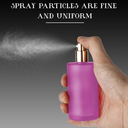 2pcs 50ml Glass Spray Bottle for Perfume,Refillable Travel Perfume Atomizer Bottles,Purple Portable Cologne Atomizer Empty Bottle.(Purple*2) - color: Purple*2