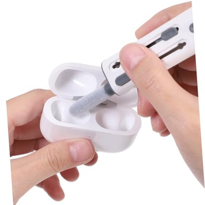 Housoutil Headphone Cleaning Brush Kit 5 in 1 Electronics Set Hidden Triple Heads Design for Keycap Puller Earphones