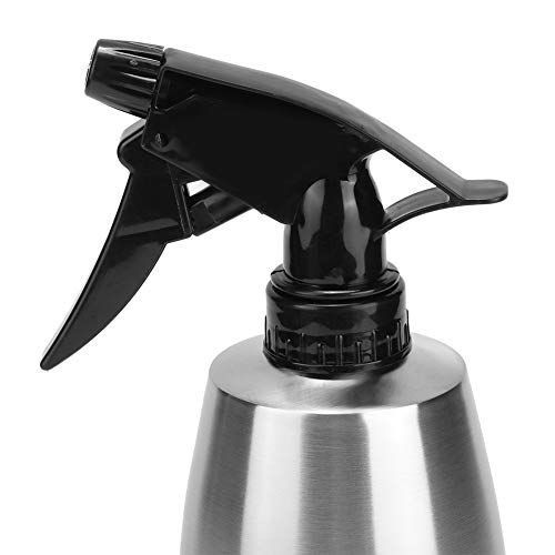 FLEXMAN 400ml Spray Bottles, Stainless Steel Water Spray Bottle with Ergonomic Handle, Seasoning Can with Adjustable Nozzle for Outdoor Barbecue, Cooking