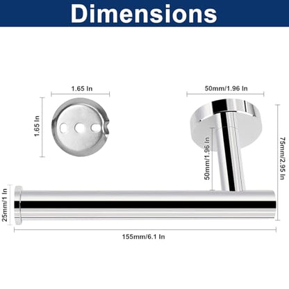 NearMoon Bathroom Toilet Paper Holder, Premium SUS304 Stainless Steel Rustproof Wall Mounted Toilet Roll Holder for Bathroom, Kitchen (1 Pack, Chrome Finish) - color: Chrome Finish