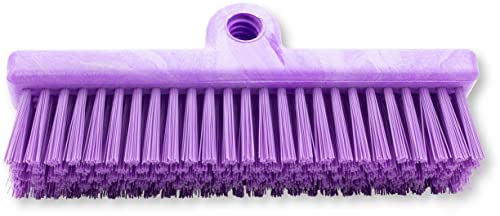 SPARTA 40423EC68 Plastic Floor Scrub Brush, Wall Brush, Equipment Brush With Nonabsorbent Bristles For Industrial Kitchens, Hospitals, Commercial Cleaning, 10 Inches, Purple - color: Purple