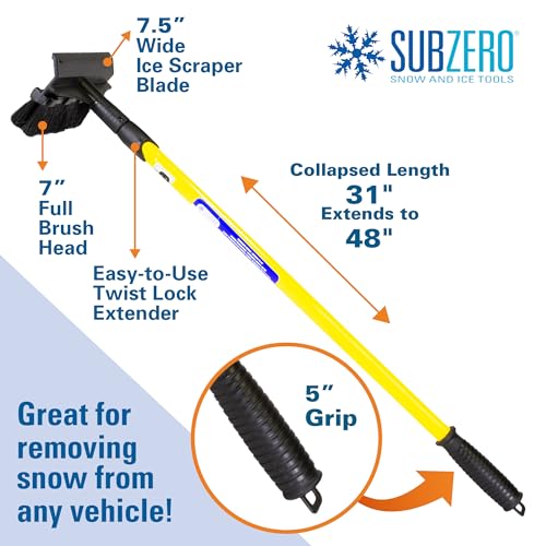 SubZero 2610XB 48" Extender Snowbroom with Integrated Squeegee Head (Colors may vary)