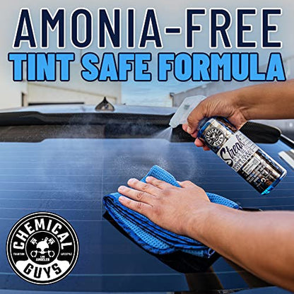 Chemical Guys CLD300 Streak Free Glass & Window Cleaner (Works on Glass, Windows, Mirrors, Navigation Screens & More; Car, Truck, SUV and Home Use), Ammonia Free & Safe on Tinted Windows, 128 fl oz - style: 128 oz (Pack of 1)