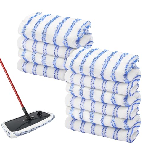 10 Pack Microfiber Mop Pads Covers Replacement Compatible with Oceda,Terry Cloth Mop Refills 15x8 Inch Pads for Wet Dry Hardwood Floor Cleaning, Washable & Reusable Mopping Pads - size: 10 Pack