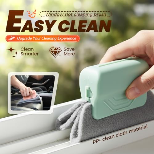 Magic Window Track Cleaner, 2026 New Window Groove Cleaning Brush Tools Set, for Window lides Gaps Tile Lines Shutter Slats Car Vents & Narrow Gaps (6PC) - color: 6pc