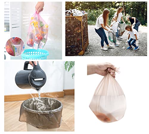 4 Gallon Bathroom Trash Bags,6 Rolls Small Trash Garbage Bags, Disposable Trash Bags for Office, Bathroom Wastebasket Waste Bin (120 Count, 4Gallon Multicolor) - color: 4Gallon Multicolor
