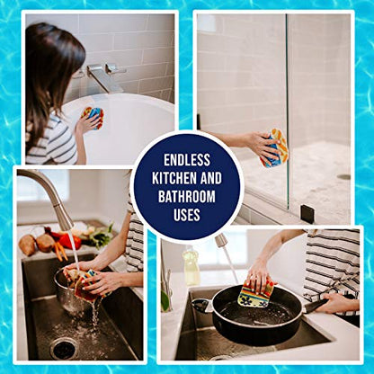 Scratchless Cleaning Pad (2 Pack) for Cleaning Kitchen, Bathroom and Household | Great for Non-Stick Cookware | Reusable | Long-Lasting | Environmentally Friendly
