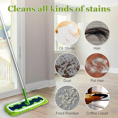 XL Mop Pads Compatible with Swiffer XL Sweeper, X-Large Dry Sweeping Cloths, XL Wet Pads Refills, Reusable Washable Microfiber Heavy Duty Wet Mopping Cloths for Hardwood Floor Cleaning, 4 Pack - size: 4 Pack