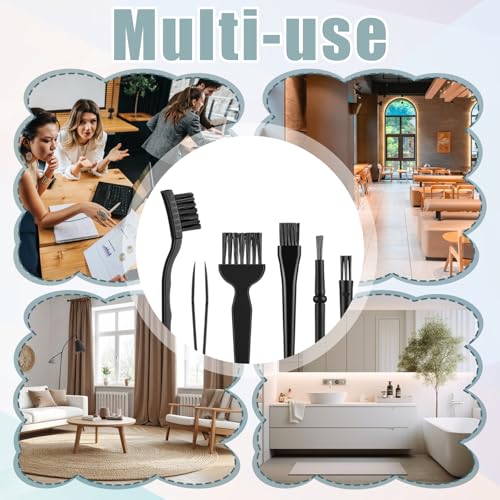 6 Pcs Small Cleaning Brushes for Tight Spaces Mini Electronics Cleaning Brush Household Parts Clean Accessories for Small Objects Humidifier Jewelry Keyboard Tool Kit