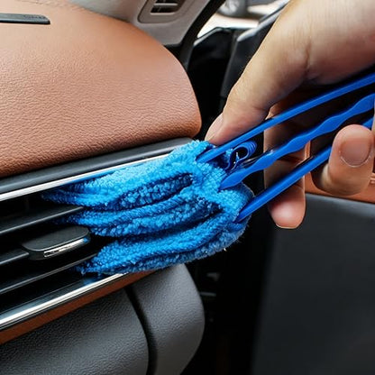 2 Pack Blind Cleaner Duster Tool, Washable Microfiber Window Blinds Brush for Car Air Vent, AC, Shutter, Reusable Cleaning Gadgets for Home Office