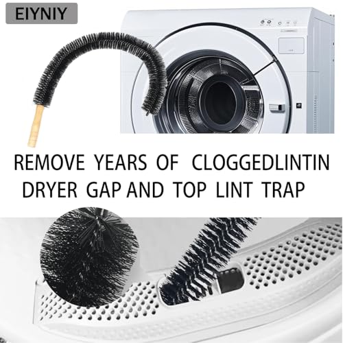 Dryer Cleaner Vent Brush Long Flexible Dryer Vent Cleaner with Wood Handle and Refrigerator Condenser Coil Brush Long Flexible Refrigerator Coil Cleaning Brush (EY-008) - color: Ey-008