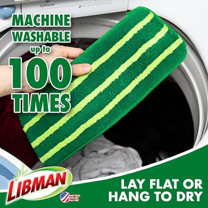 Libman Freedom Spray Mop Refill | Microfiber Mop | Household Essentials | Hardwood Floor Cleaner | Wall Mop | Cleaning Supplies | Floor Mop | Three Replacement Heads - style: 3 Pack Refill