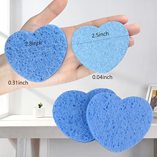 50-Count Facial Sponges Compressed, 100% Natural Cellulose Face Sponge Professional Cosmetic Spa Sponges for Face Cleansing, Exfoliating Mask, Makeup Removal for Travel and Home, Blue - color: 50- Pack Blue