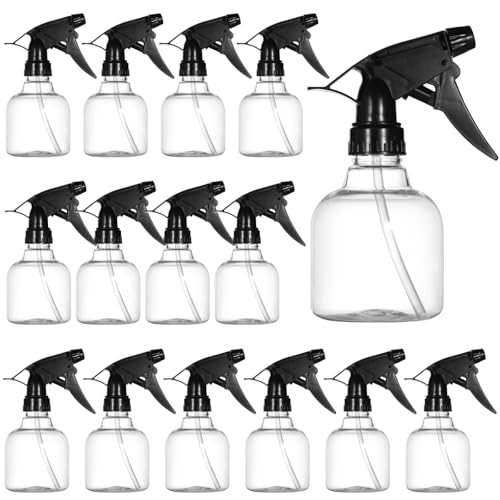 24 Pcs 8 oz Small Sprayers, Plastic Spray Bottles, Refillable Spray Bottle with Adjustable Nozzles, Leak-Proof Storage Bottles for Cleaning, Gardening, Hair Care