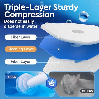 50 Pcs Disposable Toilet Cleaner Refill Pads, Universal Toilet Bowl Brush Replacement Heads, Durable Deep Cleaning Refills, Fresh Scent Bathroom Cleaning Supplies - size: 1 Count (Pack of 50)