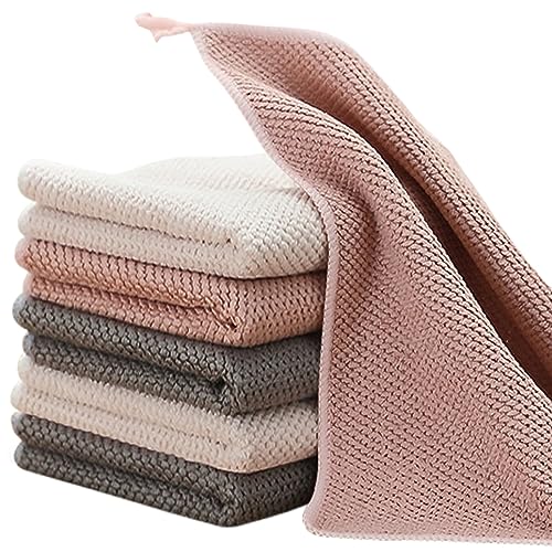 K&janet6am Dish Cloths for Washing Dishes, 6 Pack Kitchen Dish Towels, Super Absorbent Microfiber Cleaning Cloth, Barista Micofiber Cloths for Espresso Machine,12x12 Inches - color: 6pack