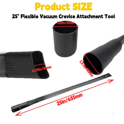 （2-pack）25 inch Flexible Vacuum Crevice Attachment Tool For All 1-1/4" or 1-3/8" Connector Hoses Helps Clean Dryer Lint Vacuum Accessories Vacuum Flat Slot Nozzle Interfac