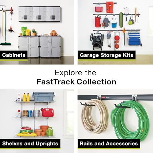 Rubbermaid Plastic Garage Corner Tool Tower Rack, Easy to Assemble, Organizes up to 30 Long-Handled Tools/Rakes/ Brooms/Shovles for Home/House/Outdoor/Sheds - style: Corner Tower