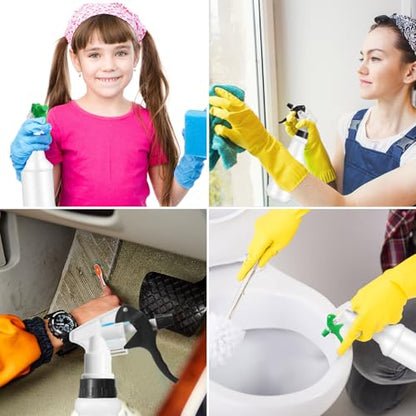 Rtteri 24 Pcs 16 Oz Plastic Spray Bottle for Cleaning Solutions Bulk Empty and Reusable Leak Proof Spraying Bottles for Cleaning, Water, Auto Details, Commercial, Bathroom(Green,Black) - color: Green,Black