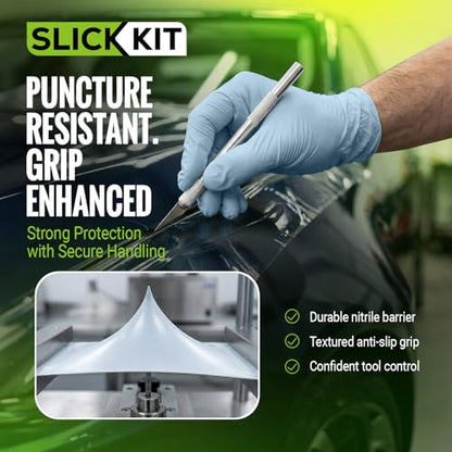 Sensitive Skin Disposable Nitrile Gloves - Powder Free Latex Free Hypoallergenic, Oatmeal Infused Soothing & Moisturizing, Textured 3.5 Mil, 100/Box - Non-Sterile - size: Small - 7 100 Gloves