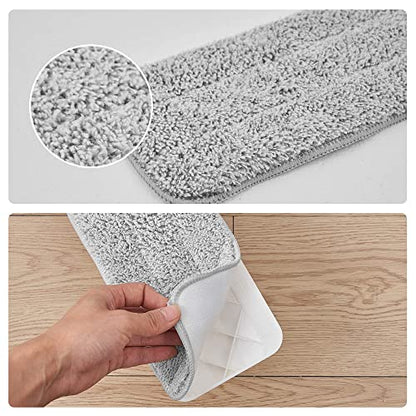 True & Tidy, Extra Thick Microfiber Mop Pad Pack Refill for SPRAY-250 Spray Mop SPRAY-360 Spray Mop Kit SWEEP-180 Sweeper Mop, Fits Other Mops, Machine Washable up to 100x, 15.5 x 5 inch (3-Pack)