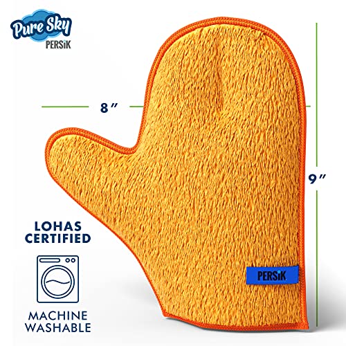persik Pure-Sky Microfiber Glove Dusting Mitt - Ultra Microfiber Cleaning Cloth Glove - JUST ADD Water No Detergents Needed - Use for Cleaning Furniture, Home - style: Ultra Microfiber Glove / Mitt