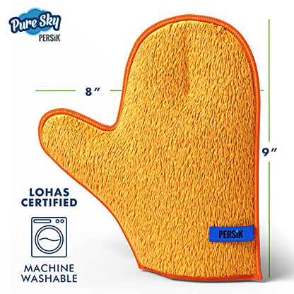 persik Pure-Sky Microfiber Glove Dusting Mitt - Ultra Microfiber Cleaning Cloth Glove - JUST ADD Water No Detergents Needed - Use for Cleaning Furniture, Home - style: Ultra Microfiber Glove / Mitt