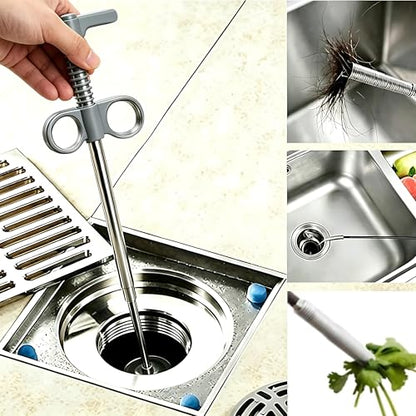 Drain Snake, Drain Clog Remover - Gutter Cleaning Tools Drain Cleaner for Toilet Sewer Shower Kitchen Bathroom Tub Clogged Drains Opener Cleaning Tool, Flexible Grabber Claw Pick Up Reacher (79 inch) - color: 79 inch